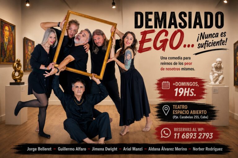 El ego al desnudo: llega una comedia delirante al Teatro Espacio Abierto