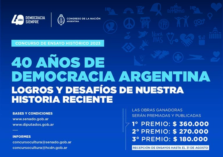 Ensayo histórico del Congreso de la Nación: hay tiempo hasta el 31 de agosto