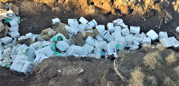 en-piedritas-se-descartaron-de-246-envases-de-fitosanitarios:-tratan-de-dar-con-los-responsables