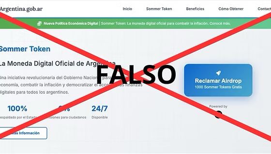 Salud advierte sobre una página falsa que simula ser del Hospital Sommer para promocionar una criptomoneda