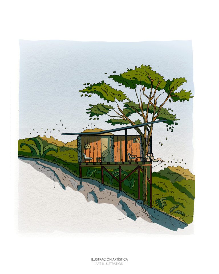 galeria-de-un-hospedaje-en-el-pigue-/-mestizo-estudio-arquitectura